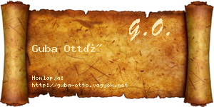 Guba Ottó névjegykártya